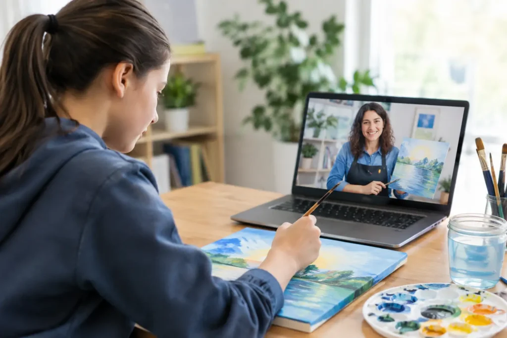 Virtual Painting Class for Schools That Connects